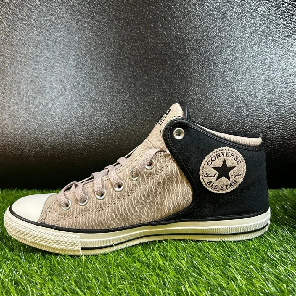 Converse CTAS High Street Mid Sneakers Mens 9 Papyrus Black Padded Collar New - Picture 4 of 13